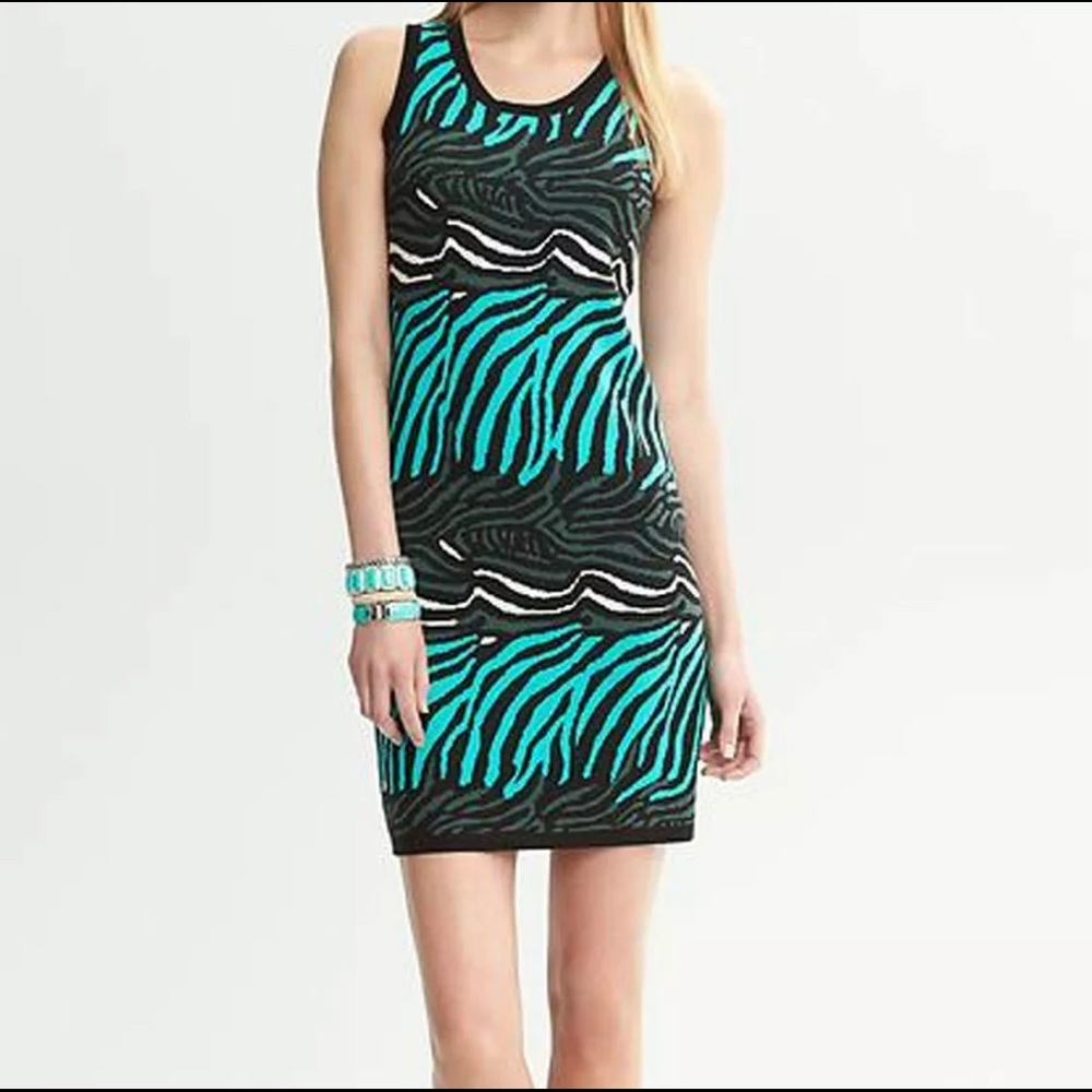EUC BR Issa Collection Zebra Sweater Dress